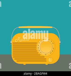 Old Radio Tuner Icon Vector Illustration Stock Vector