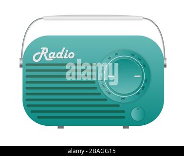 Old Radio Tuner Icon Vector Illustration Stock Vector