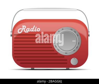 Old Radio Tuner Icon Vector Illustration Stock Vector