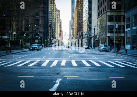 Covid-19's impact on The City of New York. Stock Photo