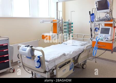 Shot of an empty hospital room Stock Photo