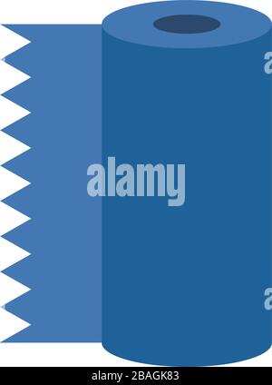 absorbent towels roll flat style icon Stock Vector