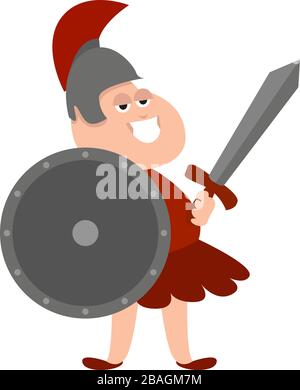 Ares God, illustration, vector on white background Stock Vector