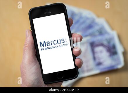 The Marcus Bank By Goldman Sachs On A Computer Stock Photo Alamy