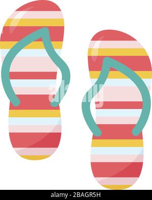 vector flip flops on the sand Stock Vector Image & Art - Alamy