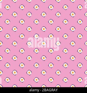 Egg pattern, illustration, vector on white background Stock Vector