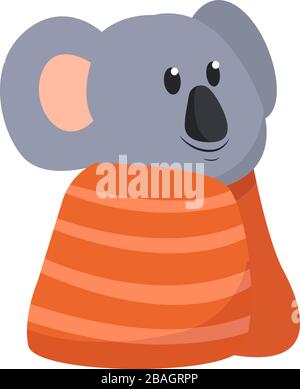 Cute cartoon koala isolated on white. Vector watercolor illustration ...