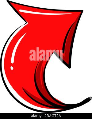 red arrow icon on white background. flat style. arrow icon for your web ...