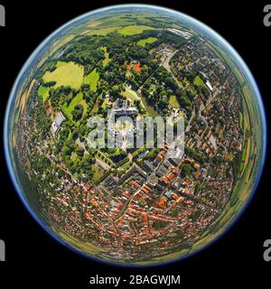 castle Bueckeburg, 27.06.2011, aerial view, Germany, Lower Saxony, Bueckeburg Stock Photo