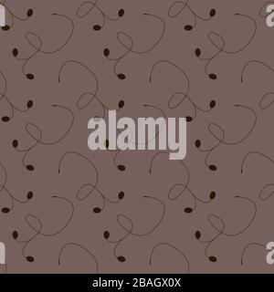 Headphones pattern, illustration, vector on white background Stock Vector