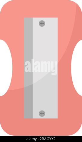 Pencil sharpener, illustration, vector on white background Stock Vector