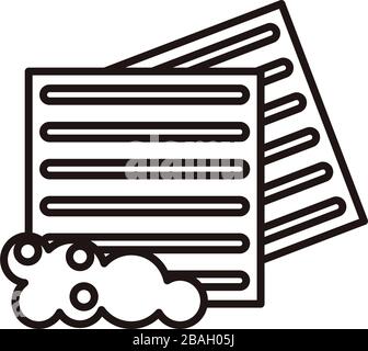 absorbent towels line style icon Stock Vector