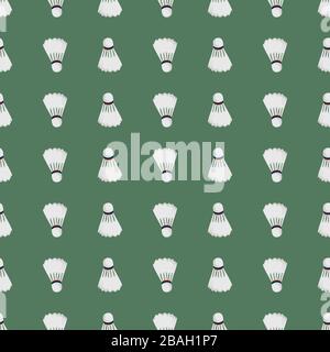 Badminton ball pattern, illustration, vector on white background Stock Vector