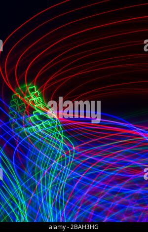 Abstract light trails Stock Photo