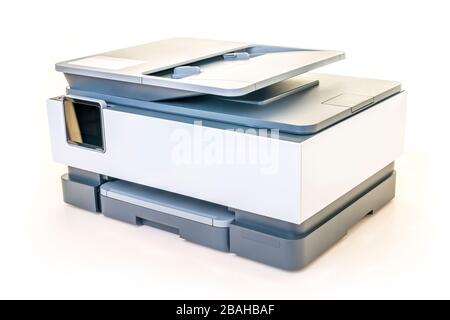 Multifunction printer isolated on white Stock Photo