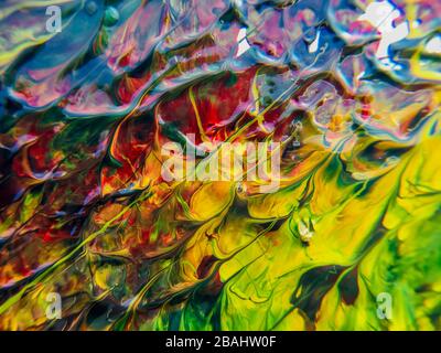 Abstract colorful background. hand draw  Oil painted on paper. thick surface of strokes Stock Photo