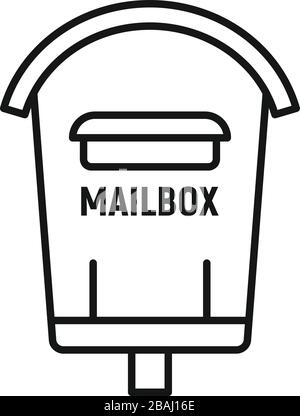 House mailbox icon. Outline house mailbox vector icon for web design isolated on white background Stock Vector
