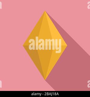 Tourmaline jewel icon. Flat illustration of tourmaline jewel vector icon for web design Stock Vector