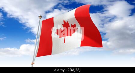 Canada - waving flag - 3D illustration Stock Photo