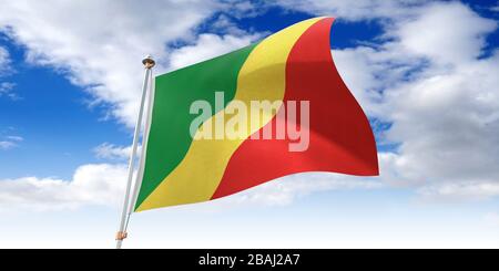 Congo - waving flag - 3D illustration Stock Photo