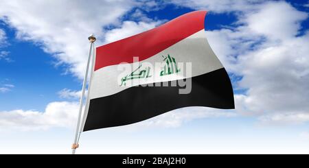 Iraq - waving flag - 3D illustration Stock Photo