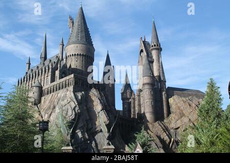 Castle in the Universal Orlando Park Stock Photo