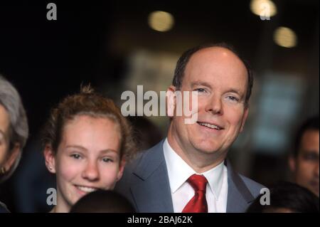 Manhattan, United States Of America. 08th June, 2017. NEW YORK, USA - JUNE 08: UN Ocean Conference in New York UNHQ PRINCE ALBERT II AND ADRIAN GRANIER sign ocean pledge with children from around the world at the United Nations (UN) Headquarters in New York, NY, United States on June 08, 2017 People: Prince Albert II of Monaco Credit: Storms Media Group/Alamy Live News Stock Photo