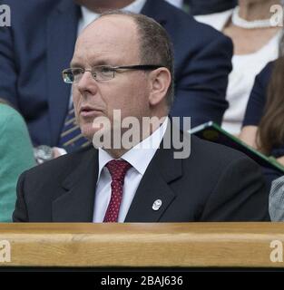 London, UK. 08th July, 2015. LONDON, ENGLAND - JULY 08: Prince Albert II of Monaco attend day nine of the Wimbledon Lawn Tennis Championships at the All England Lawn Tennis and Croquet Club on July 8, 2015 in London, England People: Prince Albert II of Monaco Credit: Storms Media Group/Alamy Live News Stock Photo