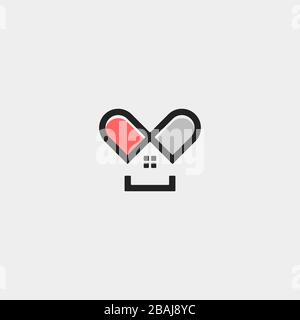 Home Capsule Logo Template Vector Design illustration Stock Vector