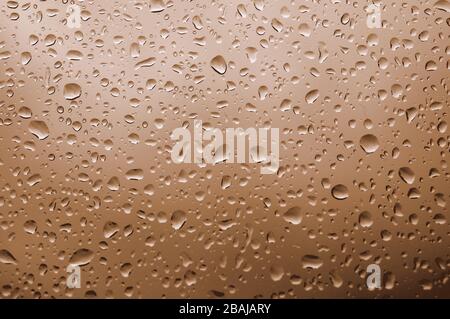Rain drops on window glasses surface Stock Photo