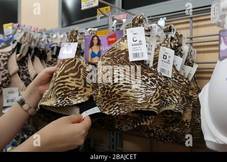 Woman buying bra inside Walmart store Stock Photo - Alamy