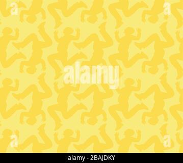 People - Seamless geometric pattern. Vector texture Stock Vector