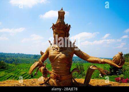 Dewi Sri Statue in Jatiluwih - Bali - Indonesia Stock Photo