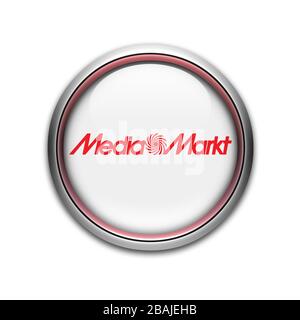 Logotipo Do Media Markt Na Loja Do Media Markt Foto de Stock