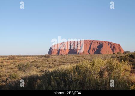 Ayers Rock in the center of the red center Stock Photo