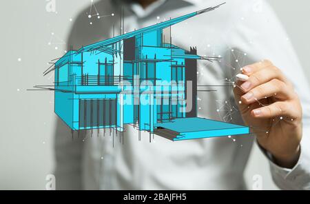Smart home and future concept Stock Photo