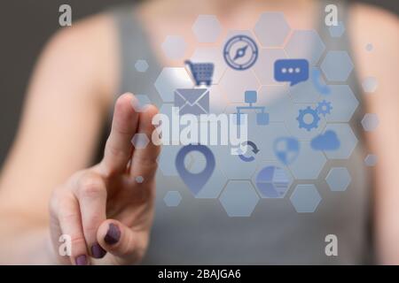 Protect Cloud Information Data Concept. Stock Photo