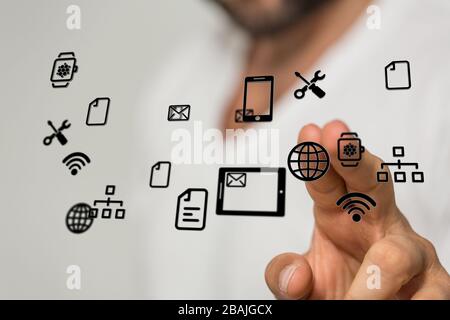 computering cloud computing and files Stock Photo
