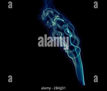 colored smoke with white background Stock Photo