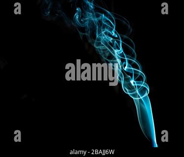 colored smoke with white background Stock Photo