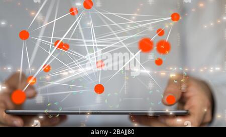 Business and communications group digital Stock Photo