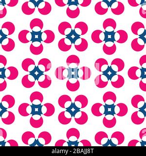 Seamless pattern with stars or abstract flowers. Vector background EPS10 Stock Vector