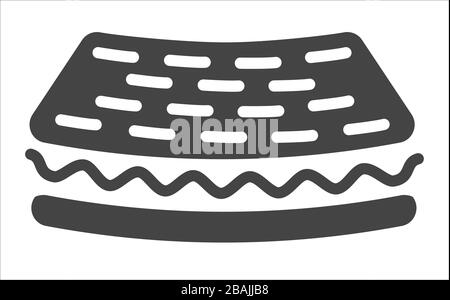 Structure of diaper cloth or mattress, layers of material Stock Vector