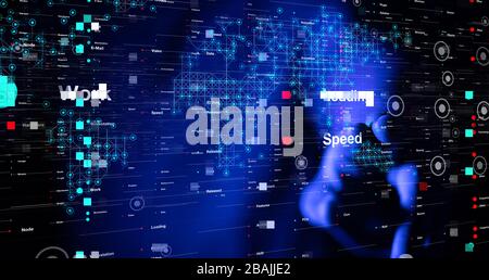 A Software, web development, programming concept. Abstract Programming Stock Photo