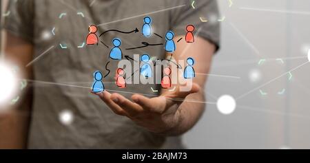 A Unity group and teamwork concept Stock Photo