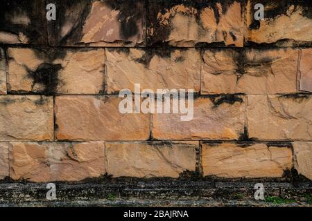 Classic orange brick wall as background Stock Photo