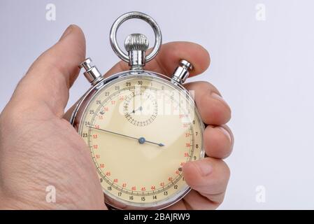 old analog chronometer in detail Stock Photo