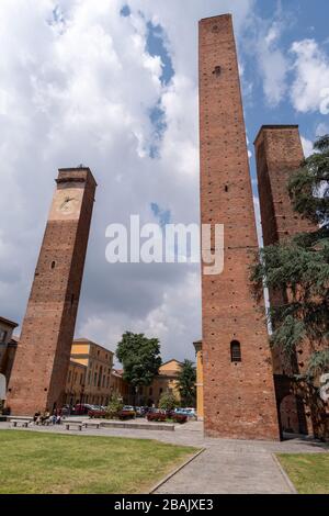 Medieval towers in the old town of Pavia, Lombardy region, Italy Stock Photo