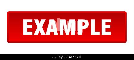 example button. example square red push button Stock Vector