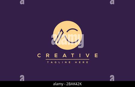 Modern letters AC, A&C Logo Design Template Vector. Stock Vector